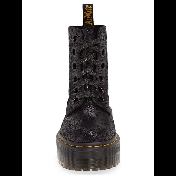 Dr. Martens Molly Crackled Suede Platform Boot - Picture 6 of 10